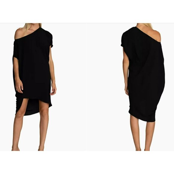 Trina Turk Black Radiant One-Shoulder Dress Size Small NWT - Picture 2 of 6